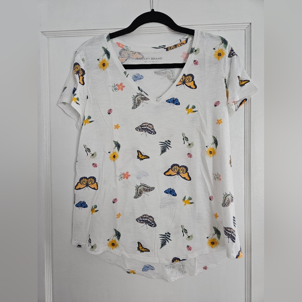 Lucky Brand Spring Nature V-Neck T-shirt